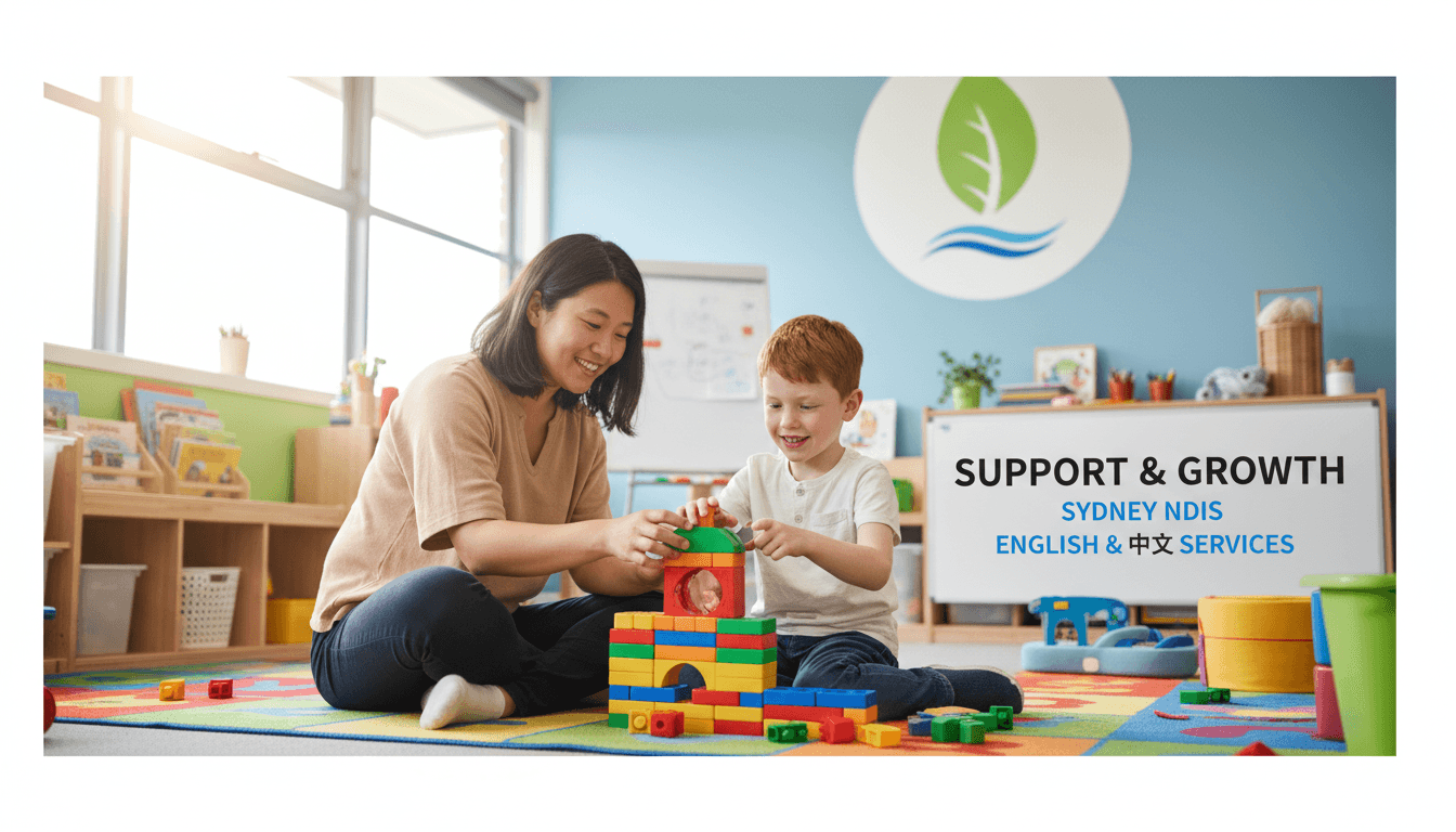 Support worker engaging with child in a caring, supportive environment